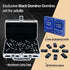 Set Set 28 (2-4 Dominos for Adults, Jumbo Size Black Dominoes for Classic Board Games, Double Six Jumbo Size Dominos