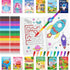 BenLouis Coloring Books for Kids With Stacking Crayons Set Mini Coloring Books