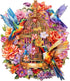 Wooden Puzzle - Garden Symphony Jigsaw Puzzles 260 Pieces, Unique Shape Wooden Puzzles for Adults and Kids