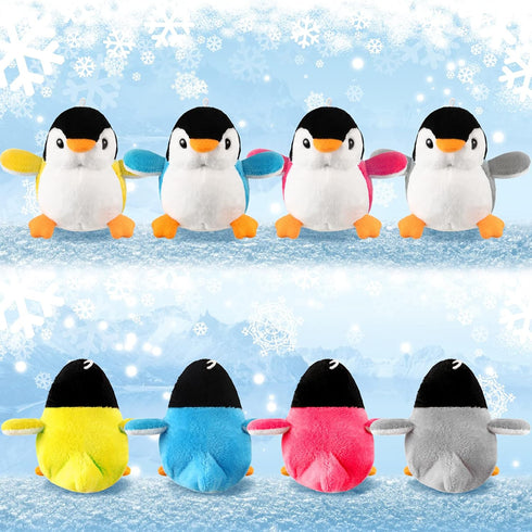 12 Pieces Christmas Mini Plush Penguin Stuffed Toys, Cute Small Baby Penguin Dolls for Keyholder Bag Pendant Gifts