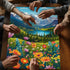 PICKFORU 1000 Landscape Puzzles for Adults Pieces, Flower Mountain Puzzle Art, Lake Scenic Jigsaw Puzzles for Adults