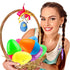 Haconba 12 Pack 4 Inch/ 5 Inch/ 6 Inch (6 (6 Inch)) Fillable Easter Eggs Colorful Large Jumbo Plastic Easter Eggs