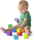 Bright Starts KaledioCubes 9pk Stack & Squeeze Blocks Baby Bath Toys - Play & Learn with Colors, Numbers & Shapes