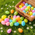 MGparty 100 2.3" 10 PCS Easter Eggs Bulk, Plastic Fillable Easter Eggs in Pastel Colors with Golden Eggs, Empty Eggs