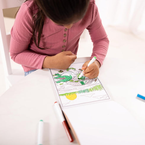 Magic-Pattern Kids’ Wild Animals Marker Coloring Pad - On the Go Travel Activity with FSC-Certified Materials