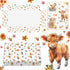 Set Set Sets Mixweer Highland Cow Crib Bedding for Boys Girls Colorful Flower Baby Crib Bedding Mini Cattle Comforter