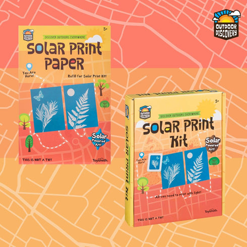 Set 36 5+ Toysmith Outdoor Discovery Solar Print Paper Kit Bundle Sun Printing for Kids Includes Sheets Sun Print