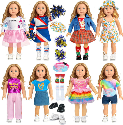 18-inch-Doll-Clothes-Accessories ARTST 18 Doll Accessories American Doll Clothing Dress Outfit Set with