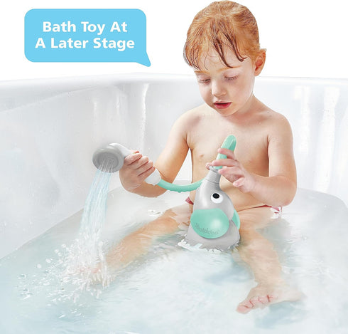 2 Yookidoo Baby Bath Shower Head - Elephant Water Pump with Trunk Spout Rinser - Control Water Flow from Elephant Trunk