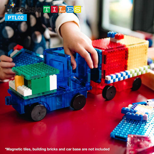 PicassoTiles Magnetic Brick Tiles STEM Building Block Set, Creative Magnetic Tiles Construction Toy Educational