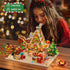 2025 Set 14+ (1763PCS) PLAXSOON Christmas Gingerbread House Courtyard Mini Building with Lights, Christmas Village