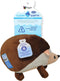 Spunky Pup Clean Earth Plush Hedgehog, Large Brown Toy Made from 100% Recycled Water Bottles, 7213