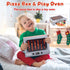 Set, 3 4 5 6, WOODMAM Pizza Toy Montessori Realistic Play Food with Oven Box, Educational Learning Toys