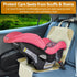 Musclez 600D 2 (White-2pcs) Car Seat Protectors, Car Seat Covers Waterproof Fabric, Non-Slip Backing & Mesh Pockets