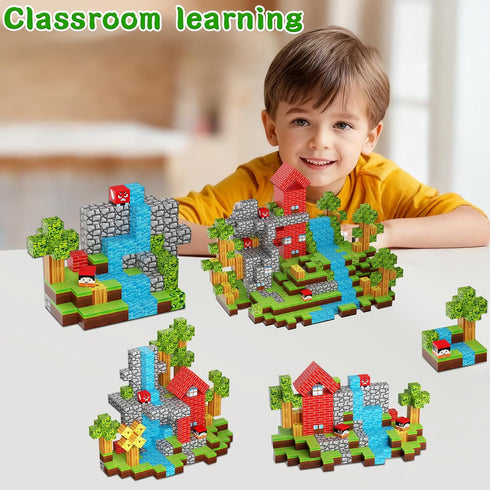 DUSH PACE 3-12 120 Set Magnetic Building Blocks STEM Toys for Kids Ages PCS Educational Construction with Storage Bag