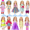 10-Sets Doll Clothes for American 14-inch Dolls, Handmade Outfits and Accessories, Christmas Gift
