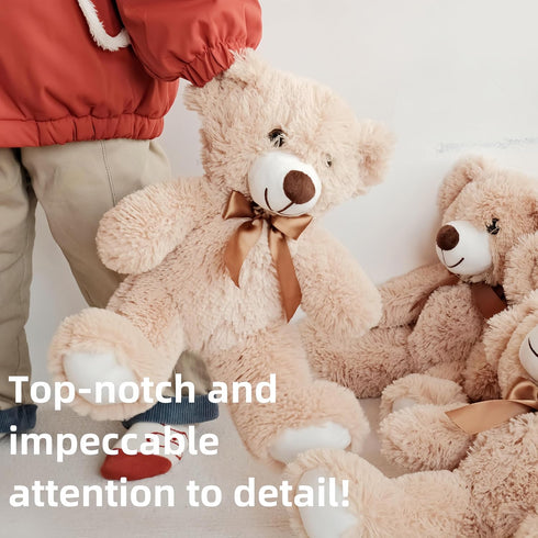 5 Pack 13.5 (5 Teddy Bears Bulk inich Teddy Bear Stuffed Animal Baby Shower Decorations for Centerpiece Gifts