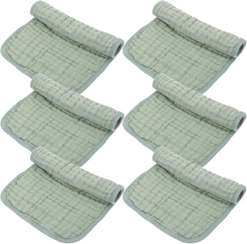 MUELODSIC 6-Layer Cotton Towels Muslin Burp Cloths Soft Washcloths for Newborns 2550cm Dark
