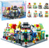 BIZNESMEN 8 in 1 Mini City Street Scene Building Blocks Set - 8