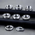 8pcs MUCAL Fidget Rings for Anxiety Stainless Steel Spinner Ring Anti Anxiety Ring Spinning Moon Star Cool Stress