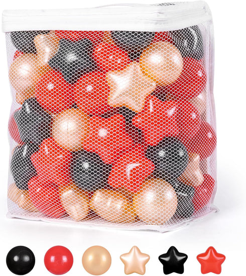 Star Ball Pit Balls - Pack of 100 Plastic Toy Balls for Kids, Perfect for Birthday and Christmas Gifts