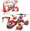 Block Builder Fire Truck Building Block Set (646 Pieces). Fire Rescue Truck