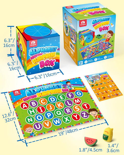 26pcs 3 4 5 Coogam Mystery Surprise Box, Fine Motor Letter Matching and Sorting Game, Alphabet Educational Montessori