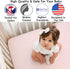 Sweet Jojo Designs Fitted Baby Crib Sheets, Blush Pink, Standard Size for Girls, Infant Nursery, Toddler Room