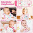 7Pcs Cotton Waterproof Baby Bibs - Hook Loop Closure, Keepsake Gift for Newborns, Drooling, Feeding, Eating