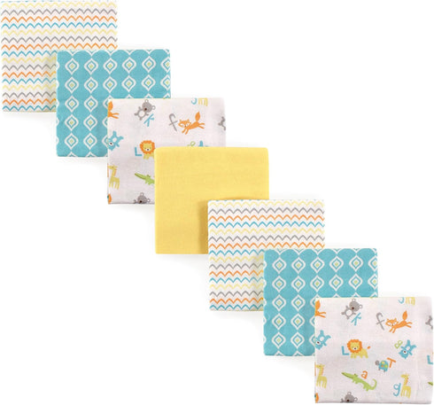 Luvable Friends Unisex Baby Cotton Flannel Receiving Blankets, Abc 7-Pack, One Size by Luvable Friends