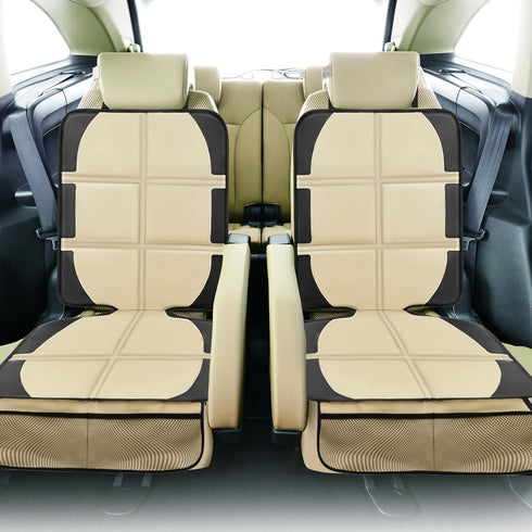 NEWFOM 2 Pack 600D Car Seat Protector for Child Car Seat, Baby Car Seat Covers with Mesh Pockets & Non-Slip Backing