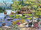 Bits and Pieces 300 Piece Jigsaw Puzzle - Cabin by The Lake, 18" x 24" Woodland Animal