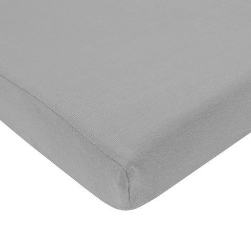 American Baby Company 100% Cotton Knit Fitted Cradle/Bassinet Sheet, 18" x 36", Gray, Soft Breathable, for Boys and