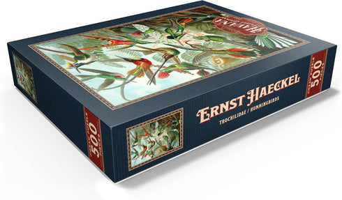 MyPuzzle Hummingbirds Vintage Art Poster, Ernst Haeckel - Premium 500 Piece Jigsaw Puzzle for Adults