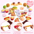 28 Packs 14 JOYIN Valentines Day Mochi Squishy Toy Gift Cards for Kids, Designs Kawaii Desserts Mochi to Squeeze