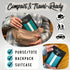 Unique Lightweight Folding Travel Cribbage Game | Portable Travel-Size Cribbage Board Set (Teal & White)
