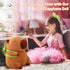 Emoin Capybara Plush Toys Kawaii Capybara Plushie with Turtle Backpack Soft Brown Capybara Stuffed Aniamls Capybara Gifts Doll Pillow for Baby Boys Girls Toys - 9Inch