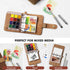Set 12-Color 100% 20 Fuumuui Watercolor Sketchbook Refillable Travel Paints Kit & Cotton Cold Press Sheets Art Journal