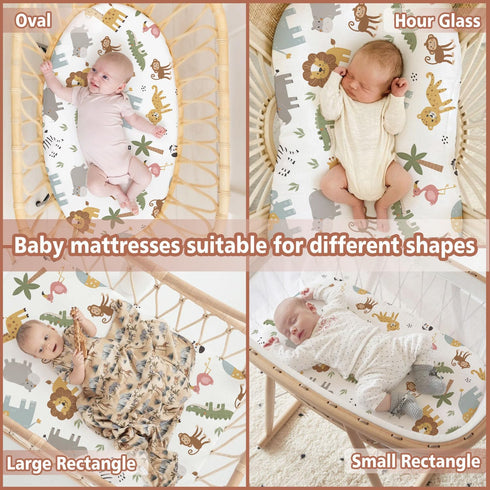 cidobi 1 32x16 Inch Pcs Baby Bassinet Sheet, Animal Theme Baby Bed Sheet, Soft and Comfortable Bed Sheets, Crib Sheets