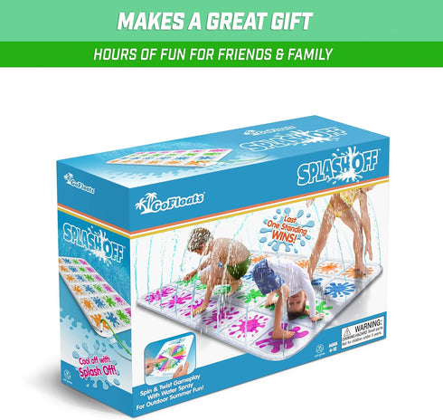 GoFloats Splash Off Game, Water Spray Splash Mat Game for Kids