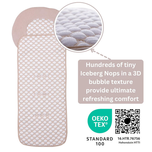 4D 5x29) Iceberg Stroller Liner - Iceberg Fabric, Quick-Dry, Universal Fit, Oeko-Tex Certified, Refreshing Comfort