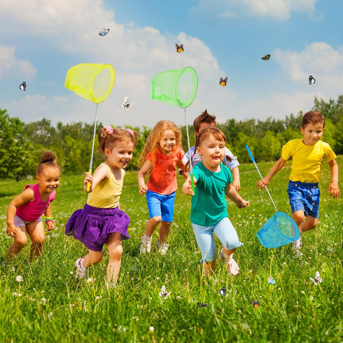 34 Inches (3Pcak) TSYAN Kids Telescopic Butterfly Fishing Nets for Kids Catching Insect Net Outdoor Tools for Catching