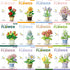 YEIBOBO 12-Piece Flowers and Plant Building Set: 2531 Pieces for Home Decoration, Bonsai, or Adult Building Toys