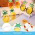 Weewooday 3 Pairs Tropical Pineapple Sunglasses, Novelty Fruit Shape Glasses for Hawaiian Luau Party