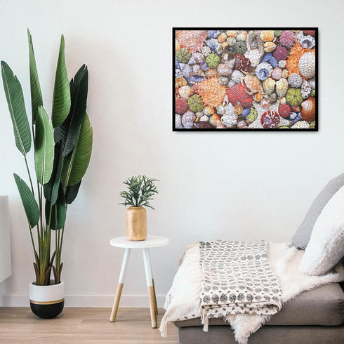 Colorful Seashell 1000 Piece Puzzle for Adults, Ocean Beach Marine Jigsaw Puzzles Hawaii
