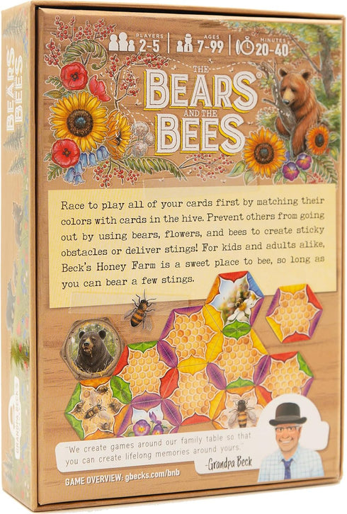 Assets 2-5 7+ Grandpa Beck's Games The Bears and The Bees | Strategic Tile Laying Card Game for Kids, Teens, Family
