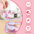Set Set, 3 4 5 6, JOYIN Unicorn Tea Party for Little Girls, Pretend Pink Tin Teapot Princess Tea Time Play Kitchen Toy