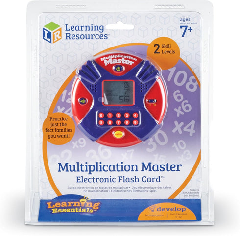 Learning Resources Multiplication Master Electronic Flash Card - Math Skills for Ages 7+, Varying Skill Levels