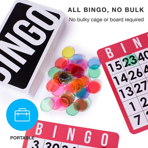 Set 1000 100 Set Royal Bingo Supplies Bingo Game for Adults, Seniors, and Family - Chips, Cards, Jumbo Deck of Calling