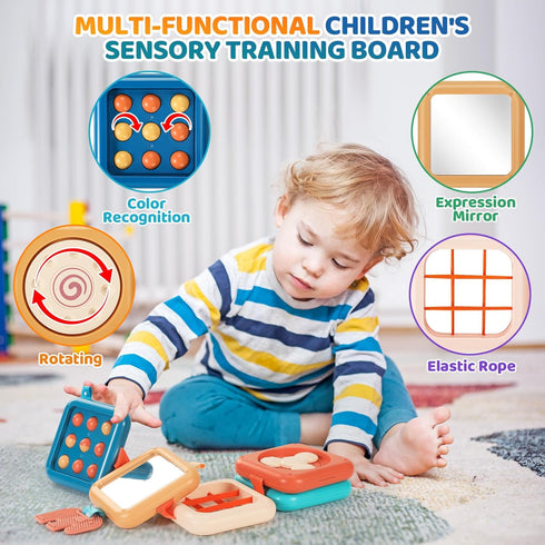 1 1-3, Busy Board for Year Old, Travel Toys for Toddlers Montessori Busy Board - Car Airplane Essentials, Sensory